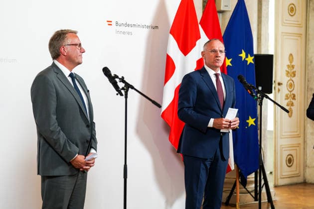 Österreich, Gerhard Karner trifft Morten Bodskov in Wien