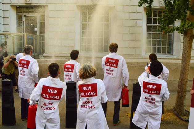 Großbritannien, Klimaaktivisten protestieren in London