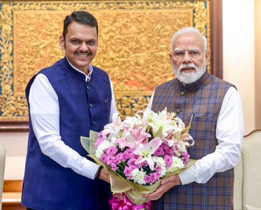Indien, Devendra Fadnavis trifft Narendra Modi in Neu-Delhi