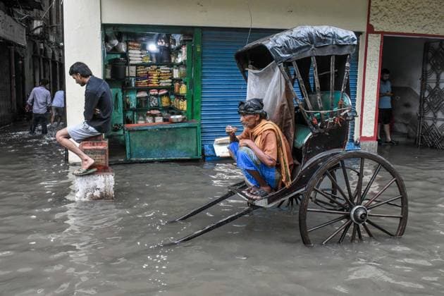 Indien, Überschwemmungen nach Starkregen in Kolkata