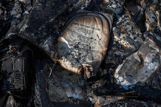 Ukraine-Krieg, Schäden nach russischem Drohnenangriff auf Kyjiw