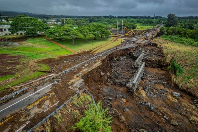 USA, Schäden nach Tropensturm Lala auf Hawaii