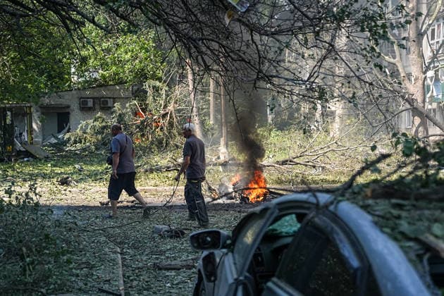 Ukraine-Krieg, Zerstörungen nach russischem Angriff in Kramatorsk
