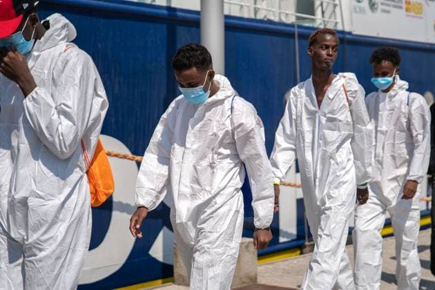 Italien, Rettungsschiff Humanity 1 erreicht Hafen von Ravenna