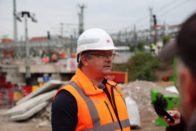 Thüringen, Brückenarbeiten am ICE-Knoten Erfurt