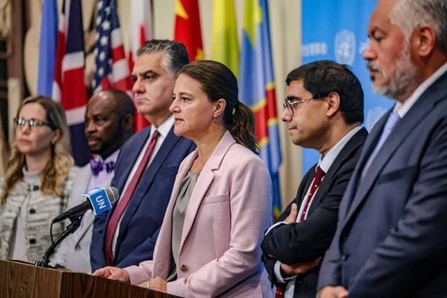 Vereinte Nationen, Pressekonferenz nach Sitzung des Sicherheitsrats in New York
