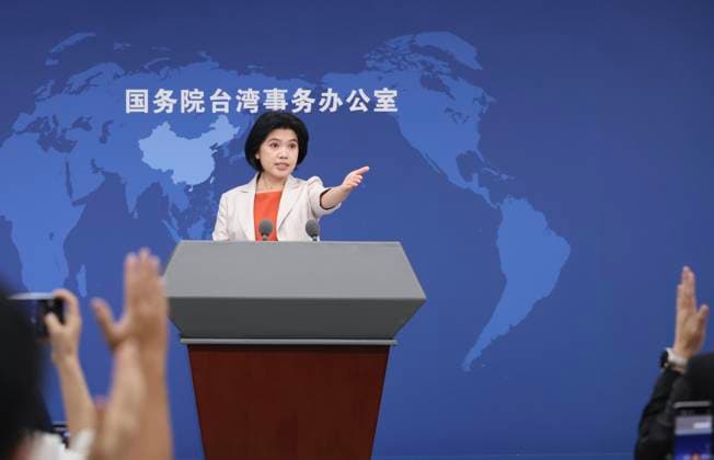 China, Zhu Fenglian Pressekonferenz in Peking