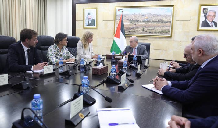 Westjordanland, Mohammad Mustafa trifft deutsche Parlamentsdelegation in Ramallah