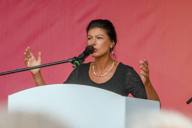 Sachsen-Anhalt, BSW Wahlkampf mit Sahra Wagenknecht in Dessau