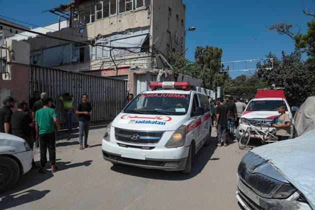 Nahostkonflikt, Gaza, Verletzte am Al-Shifa Krankenhaus