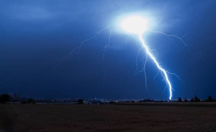 Thüringen, Gewitter nahe Erfurt