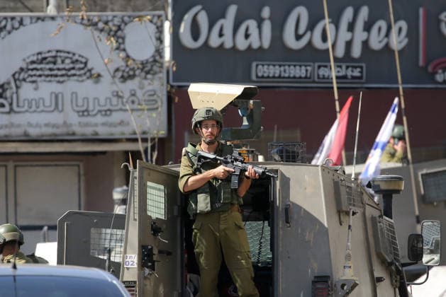 Nahostkonflikt, Westjordanland, israelische Sicherheitskräfte in Nablus