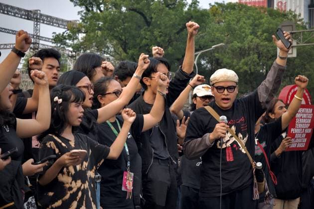 Indonesien, Demonstration für Menschenrechte in Jakarta