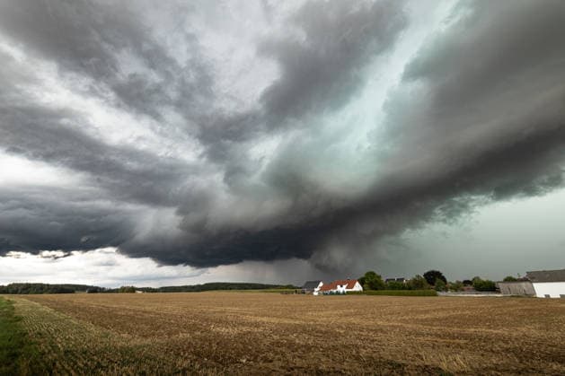 Baden-Württemberg, Unwetter nahe Ulm