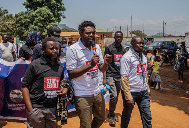 DR Kongo, Aufklärungsdemonstration über Ebola-Prävention in Beni