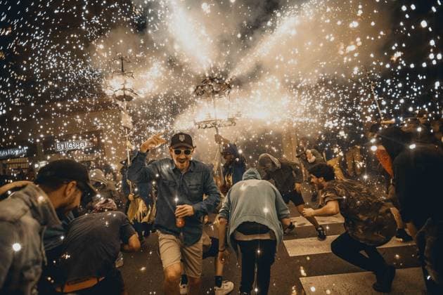 Spanien, La Festa Major de Gracia in Barcelona