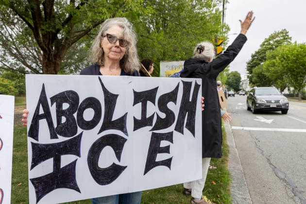 USA, Protest gegen ICE-Einsätze in Newburyport