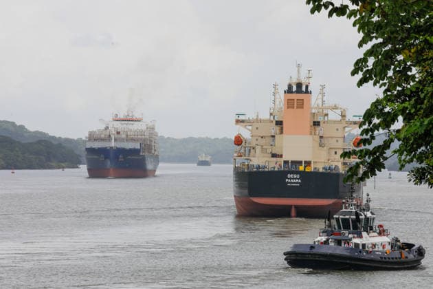 Panama, Panamakanal reduziert tägliche Durchfahrten wegen geringem Regen, Panama City