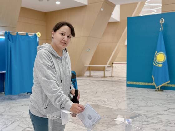Parlamentswahlen in Kasachstan, Wahllokal in Astana