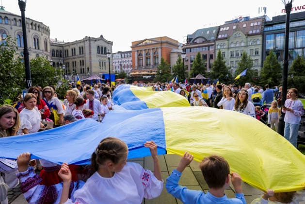 Norwegen, Feier zum Unabhängigkeitstag der Ukraine in Oslo