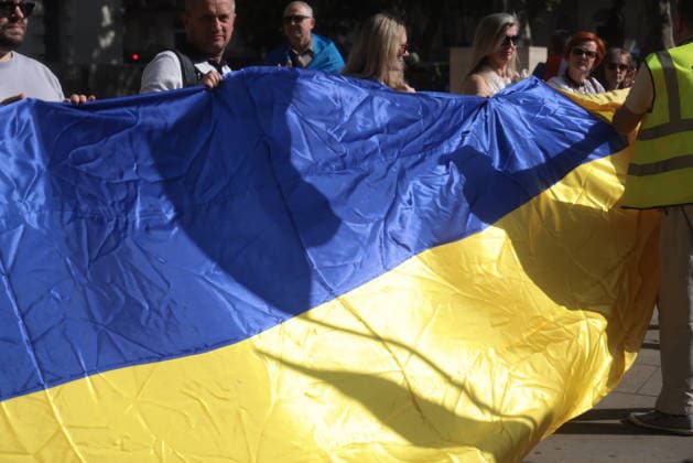 Großbritannien, Demonstration zum Unabhängigkeitstag der Ukraine in London