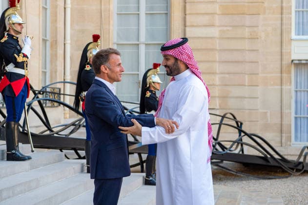 Paris, Emmanuel Macron empfängt Mohammed Bin Salman