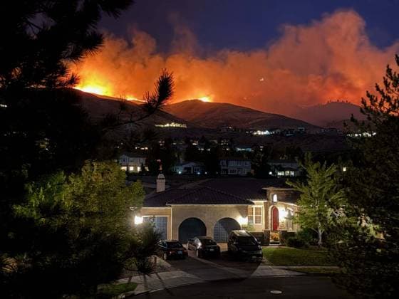 USA, Waldbrand in Reno, Nevada