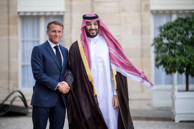 Frankreich, Emmanuel Macron empfängt Prinz Mohammed bin Salman in Paris