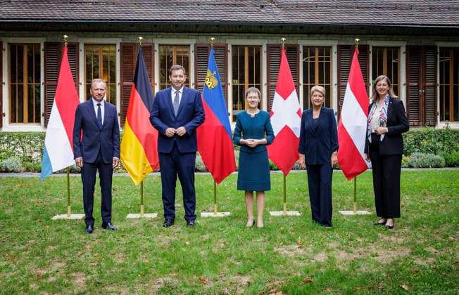 Liechtenstein, Lars Klingbeil und Finanzminister aus Luxemburg, Schweiz, Österreich und Liechtenstein in Schaan