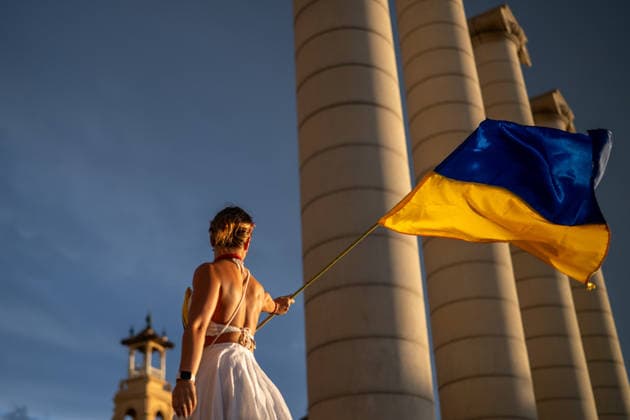 Spanien, Feier zum ukrainischen Unabhängigkeitstag in Barcelona