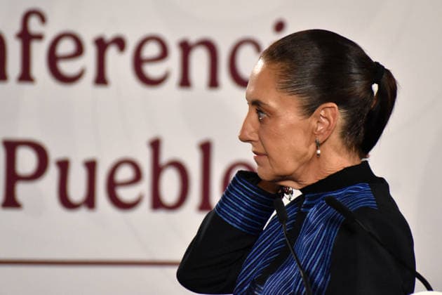 Mexiko, Claudia Sheinbaum Pressekonferenz in Mexiko Stadt