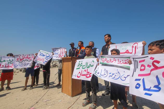 Nahostkonflikt, Gaza, Protest gegen die sich verschärfende Wasserkrise