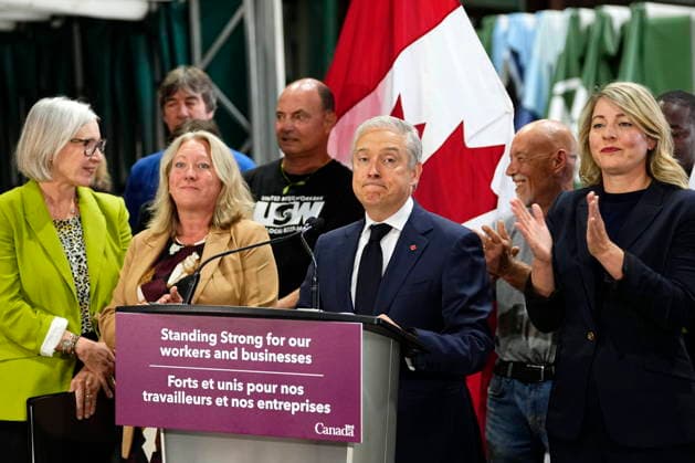 Kanada, Francois-Philippe Champagne Pressekonferenz zu neuen US-Zöllen in Ottawa
