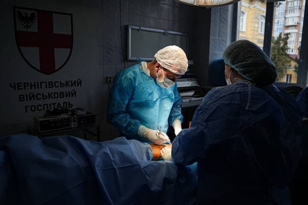 Ukraine-Krieg, Eindrücke aus MIlitärkrankenhaus in Tschernihiw