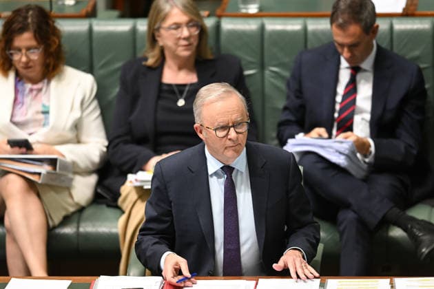 Australien, Anthony Albanese im Parlament in Canberra