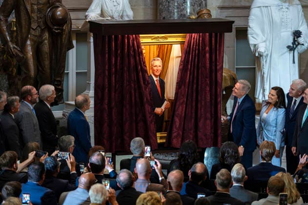 USA, Enthüllung von Porträt von Kevin McCarthy im US-Kapitol in Washington DC