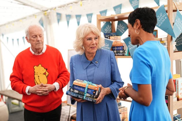 Royals, Großbritannien, Königin Camilla besucht Lesefestival in Derbyshire
