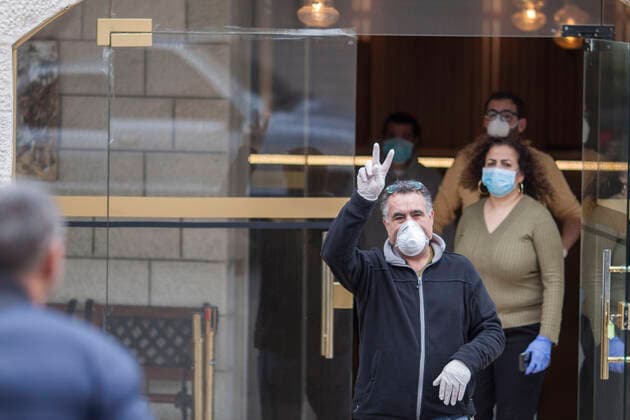 Coronavirus in Westjordanland, Palästinenser aus Hotel-Quarantäne in Bethlehem entlassen