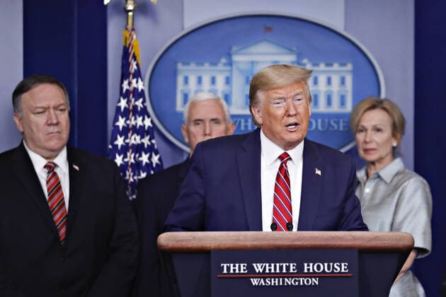 Coronavirus in den USA, Pressekonferenz mit Donald Trump in Washington