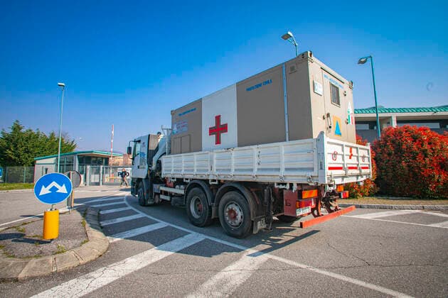Coronavirus in Italien, Impressionen aus Bergamo