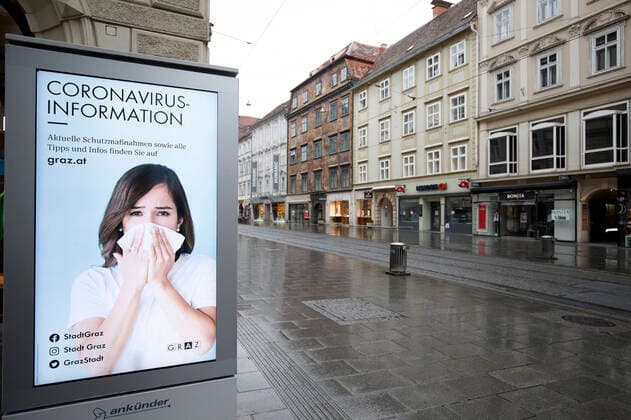 Coronavirus in Österreich, Impressionen aus Graz