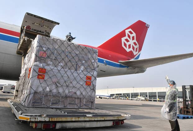 Coronavirus, Chinesische Hilfslieferungen auf dem Weg in die EU