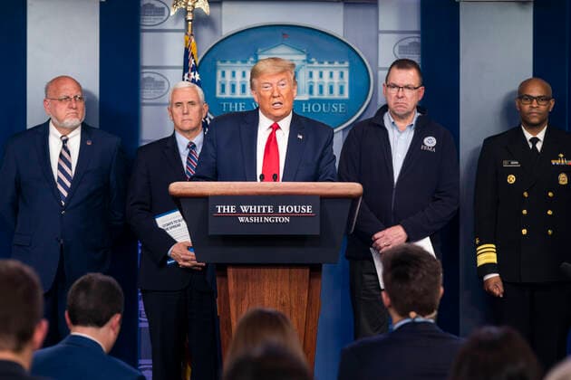 Coronavirus in den USA, Donald Trump Pressekonferenz