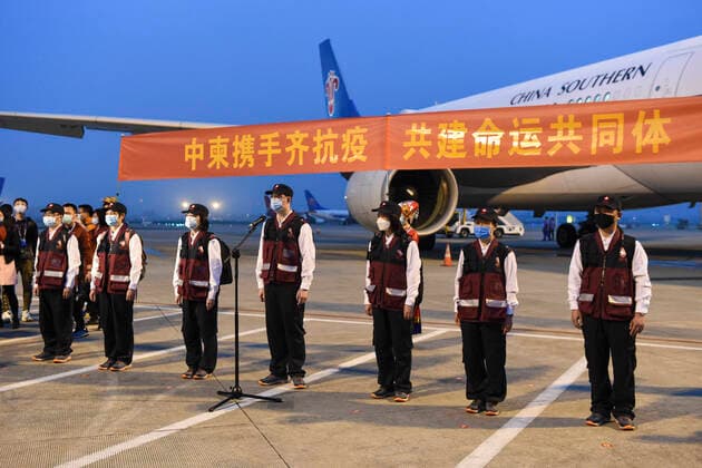 Coronavirus, Chinesisches Ärzteteam auf dem Weg nach Kambodscha
