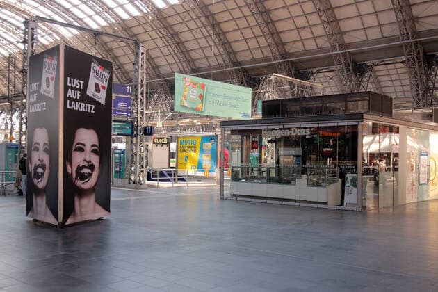 Coronavirus, Eingeschränkter Betrieb am Hauptbahnhof in Frankfurt