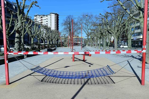Coronavirus, Gesperrte Spielplätze in Oberhausen