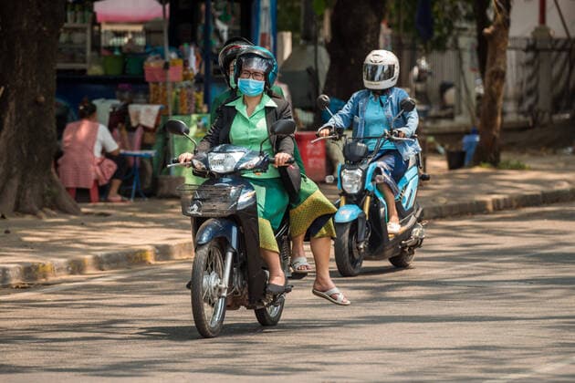 Coronavirus in Laos, Impressionen aus Vientiane