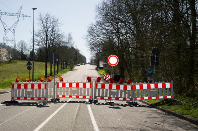 Coronavirus im Saarland, Grenzübergang Überherrn