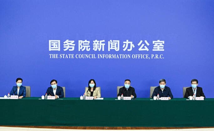 Coronavirus in China, Experten halten Pressekonferenz in Wuhan