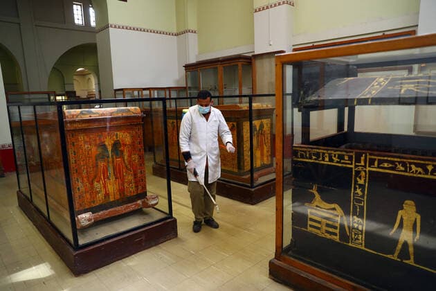 Coronavirus in Ägypten, Ägyptisches Museum in Kairo wird desinfiziert